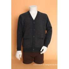 Yak Cardigan Vestuário / Cashmere Vestuário / Tricô / Tecido / Lã Têxtil / Homens Sweater